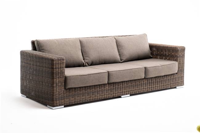 "Боно" диван из искусственного ротанга трехместный, цвет коричневый "Боно" диван из искусственного ротанга трехместный, цвет коричневый