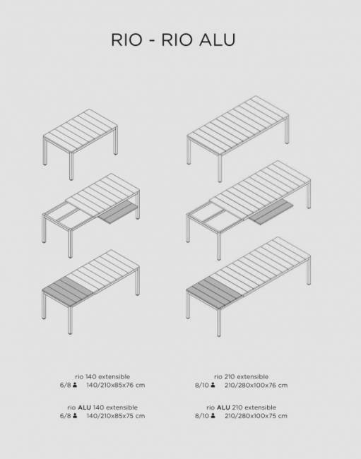 Стол металлический раздвижной Rio Alu 210 Extensibile тортора 2100-2800х1000х760 мм Стол металлический раздвижной Rio Alu 210 Extensibile тортора 2100-2800х1000х760 мм