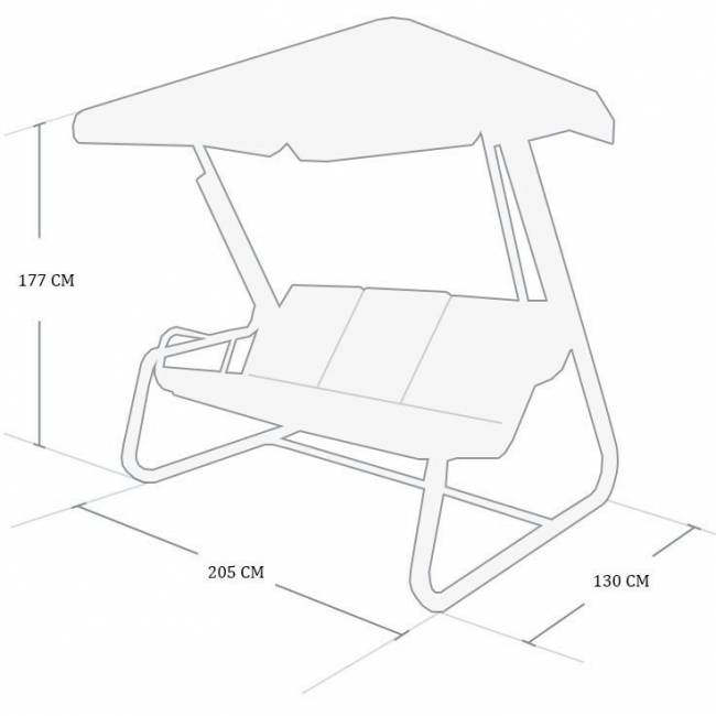 Садовые качели "СЕЛЕНА", не окрашенные Садовые качели "СЕЛЕНА", не окрашенные