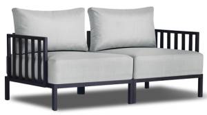 Диван модульный Slim Stripe антрацит, светло-серый 1480х740х687 мм