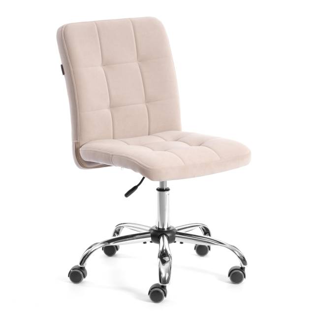 Комплект кресло+стул Медео/Medeo LT, велюр, бежевый/черный, 7 бежевый/черный флок