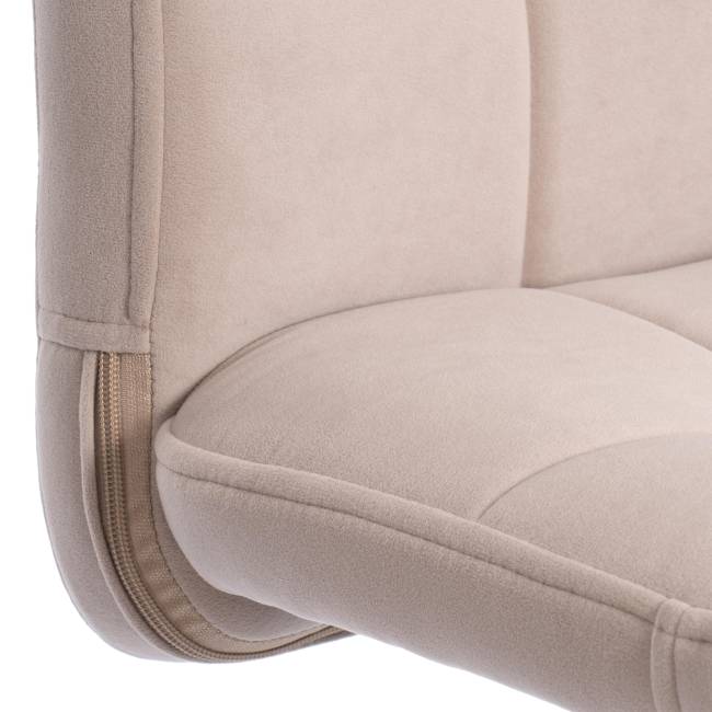 Комплект кресло+стул Медео/Medeo LT, велюр, бежевый/черный, 7 бежевый/черный флок