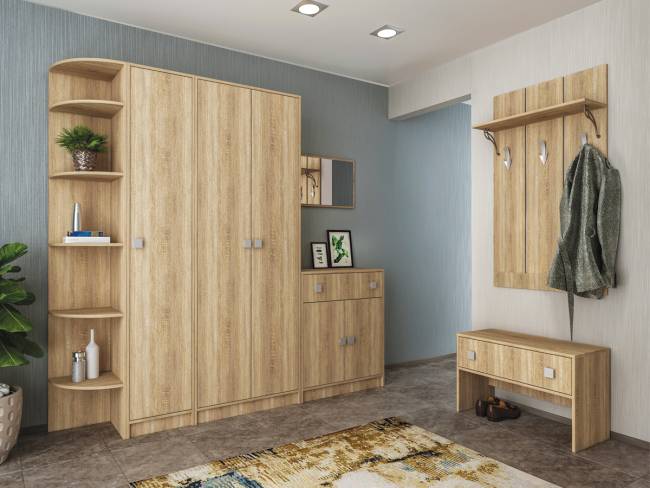 Тумба для обуви с одним выдвижным ящиком Глория 2 цвет дуб сонома Тумба для обуви с одним выдвижным ящиком Глория 2 цвет дуб сонома