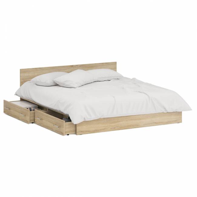 Кровать с ящиками Стандарт 1800 цвет дуб сонома