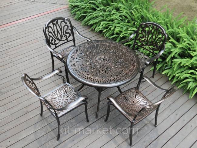 Мебель из металла Palermo 4 с круглым столом Мебель из металла Palermo 4 с круглым столом