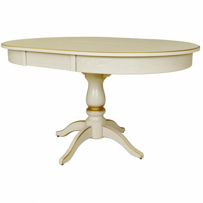 Стол обеденный Моро 04 раздвижной слоновая кость/золото 100/140*100 Стол обеденный Моро 04 раздвижной слоновая кость/золото 100/140*100