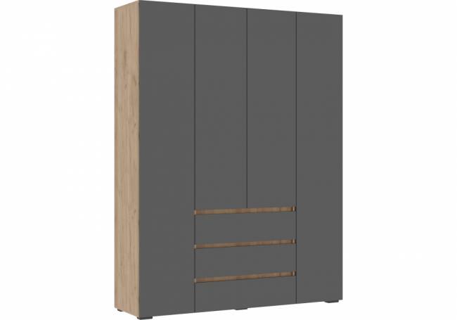 Элла ШК 05 серый графит 0162 / дуб крафт золото