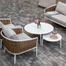 "Тоскана" лаунж-зона из искусственного ротанга, цвет соломенный