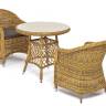 "Эспрессо - 80 R" обеденная группа плетеная, цвет соломенный