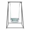 Качели плетеные Lisa Swing антрацит, ментоловый 1450х1200х2220 мм