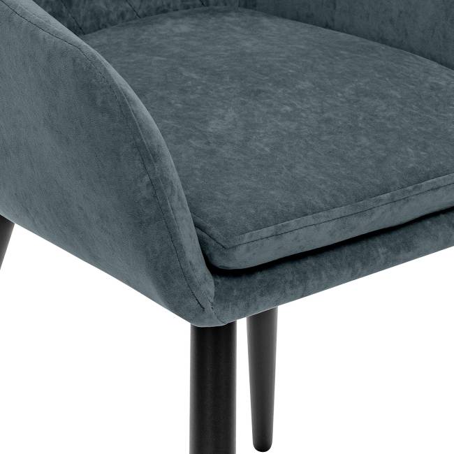 Стул с подлокотниками Leset Слим, каркас Черный, велюр Темно-зеленый Темно-зеленый Черный