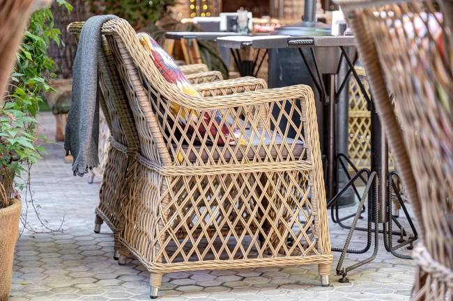 "Латте" плетеное кресло из искусственного ротанга, цвет соломенный "Латте" плетеное кресло из искусственного ротанга, цвет соломенный