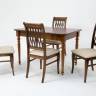 Обеденная группа Вивальди 120 со стульями Рич/ ромб бежевый, Орех Обеденная группа Вивальди 120 со стульями Рич/ ромб бежевый, Орех