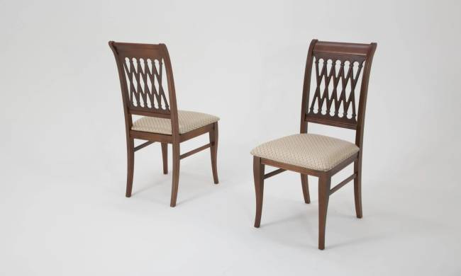 Обеденная группа Вивальди 120 со стульями Рич/ ромб бежевый, Орех Обеденная группа Вивальди 120 со стульями Рич/ ромб бежевый, Орех