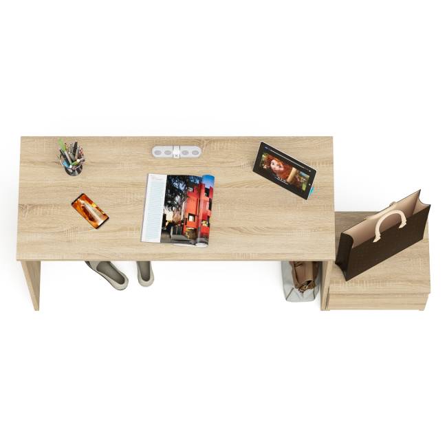 Стол письменный Мори с тумбой ТМП400.1 цвет дуб сонома