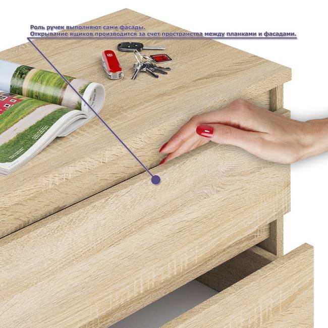 Стол письменный Мори с тумбой ТМП400.1 цвет дуб сонома