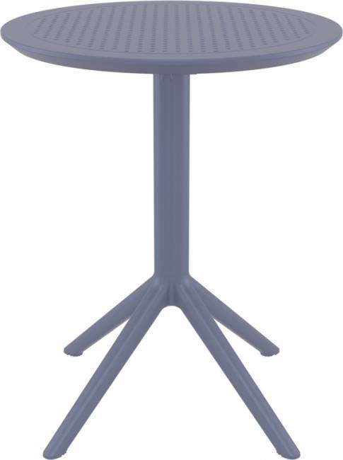 Стол пластиковый складной Sky Folding Table Ø60 темно-серый Ø600х740 мм