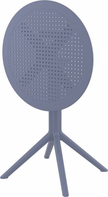 Стол пластиковый складной Sky Folding Table Ø60 темно-серый Ø600х740 мм