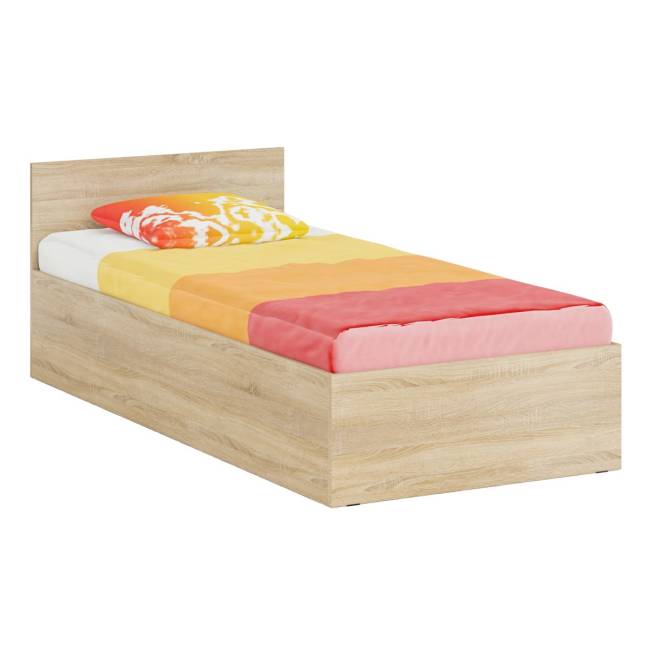 Кровать односпальная 900 с угловым шкафом Стандарт цвет дуб сонома