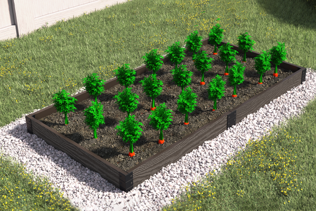 Комплект грядочных досок Holzhof 300x100x22.5 см, венге