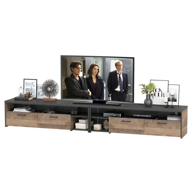 Две ТВ-Тумбы Трувор цвет дуб гранж песочный/интра