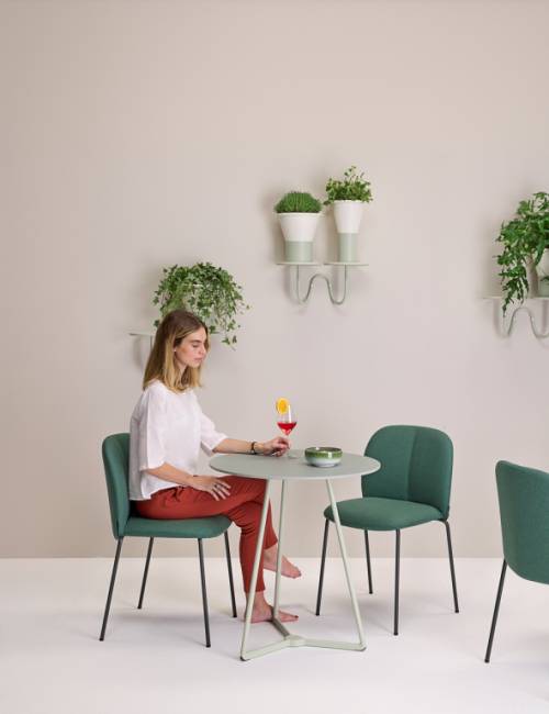 Ваза для цветов Mimosa лен, зеленый шалфей Ø245х250 мм Ваза для цветов Mimosa лен, зеленый шалфей Ø245х250 мм