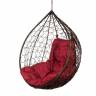 Подвесное кресло в виде капли "Tropica Brown" BS" бордовая подушка
