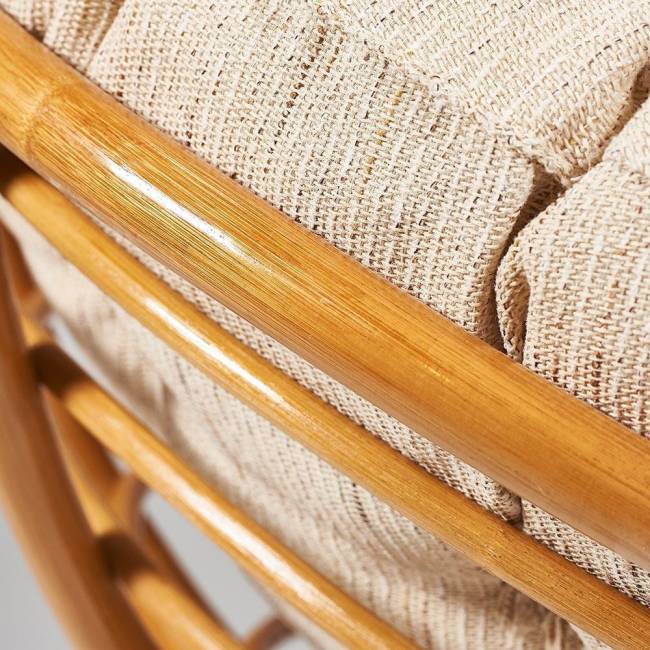 Кресло Папасан/Papasan (23/01 W) /с подушкой/ диаметр подушки 129см, 115х101х104см, медовый, ткань старт Honey (мед)