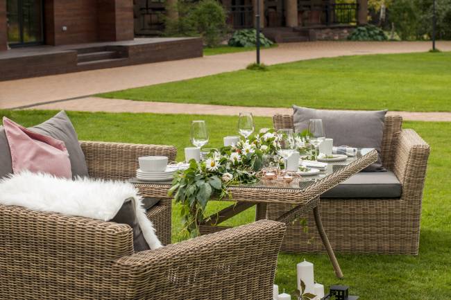 "Моккачино" обеденная группа из искусственного ротанга, цвет соломенный "Моккачино" обеденная группа из искусственного ротанга, цвет соломенный