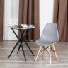 Стул CINDY (EAMES) (mod. 1801) дерево бук/металл/сиденье пластик, 45x51x82 см, Light grey (светло-серый) (Комплект из 4 шт.) светло-серый дерево бук/металл/сиденье пластик