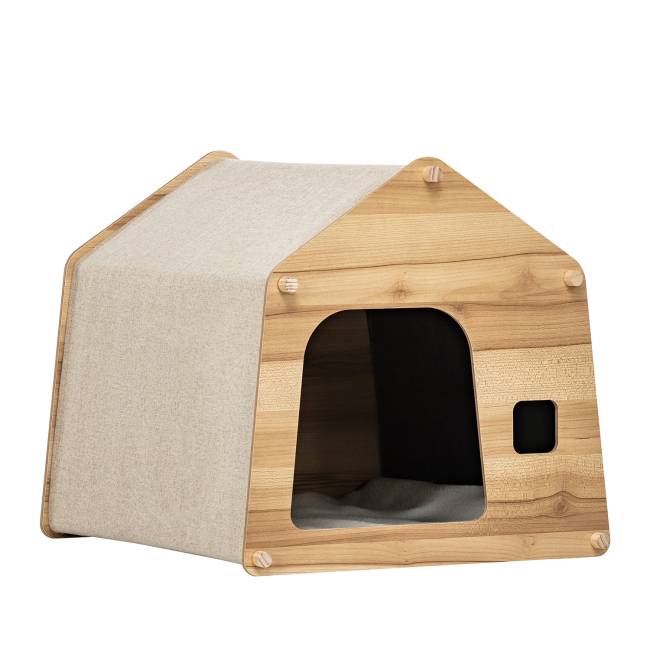 Домик для животных Leset Блисс Натуральное дерево Бежевый