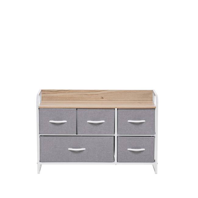 Комод Leset Ноа широкий, Каркас Белый, Светло-серый Белый Светло-серый