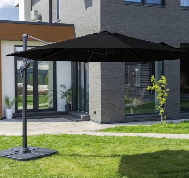 Зонт SKY BLACK круглый в комплекте с утяжелителями Зонт SKY BLACK круглый в комплекте с утяжелителями