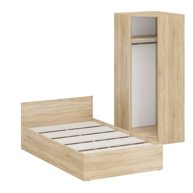 Кровать односпальная 1200 с угловым шкафом Стандарт цвет дуб сонома Кровать односпальная 1200 с угловым шкафом Стандарт цвет дуб сонома