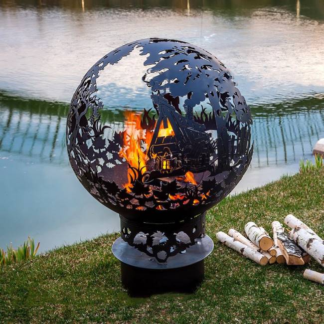 Костровая чаша для дачи с функцией садового мангала "Сказочный лес" Костровая чаша для дачи с функцией садового мангала "Сказочный лес"