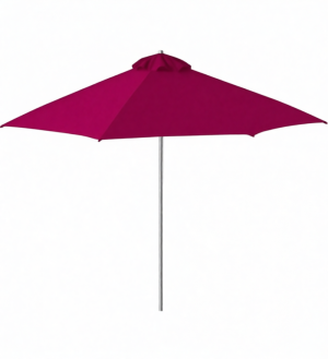 Зонт пляжный профессиональный Ø2.5 м Kiwi Clips серебристый, фуксия Ø2500 мм