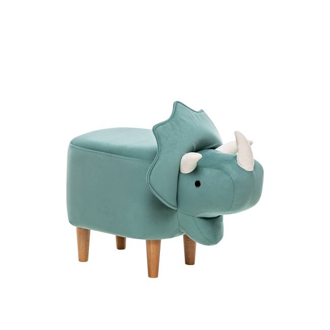 Пуф Leset Динозаврик V43 зелёный, компаньон V01 белый Бук