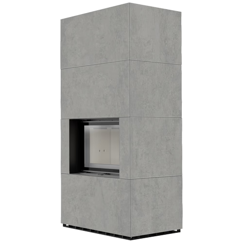 Каминокомплект Kratki PRO FLOKI CEMENTO GRIGIO BOCCIARDATA