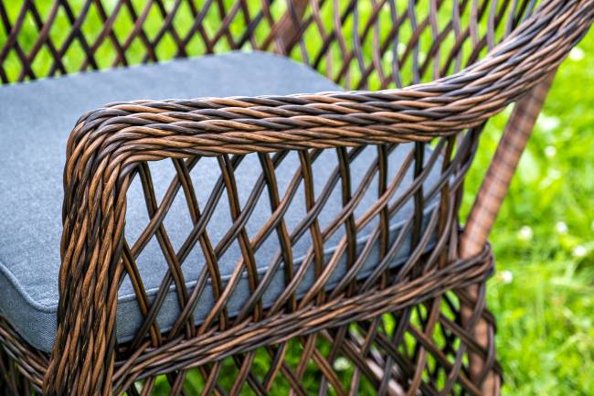 "Доппио" обеденная группа плетеная, цвет коричневый "Доппио" обеденная группа плетеная, цвет коричневый