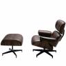 Кресло EAMES LOUNGE CHAIR и оттоманка EAMES LOUNGE CHAIR коричневые Кресло EAMES LOUNGE CHAIR и оттоманка EAMES LOUNGE CHAIR коричневые