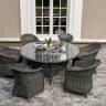 "Эспрессо - 150 R" обеденная группа плетеная, цвет графит "Эспрессо - 150 R" обеденная группа плетеная, цвет графит