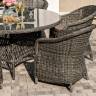 "Эспрессо - 150 R" обеденная группа плетеная, цвет графит "Эспрессо - 150 R" обеденная группа плетеная, цвет графит