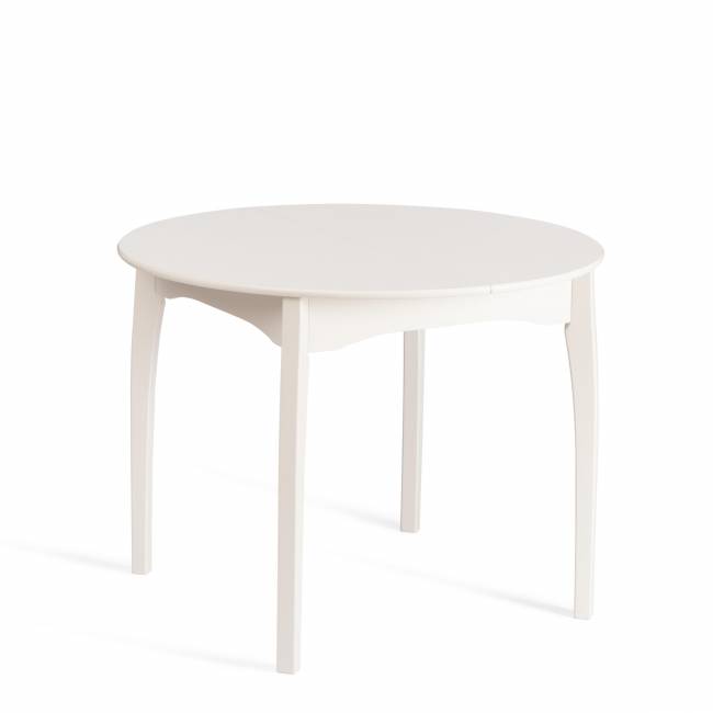 Стол обеденный раздвижной Диамант/Diamante бук, МДФ, шпон дуба, Д100х100-130х75см, айвори вайт Ivory white бук, мдф, шпон дуба Стол обеденный раздвижной Диамант/Diamante бук, МДФ, шпон дуба, Д100х100-130х75см, айвори вайт Ivory white бук, мдф, шпон дуба