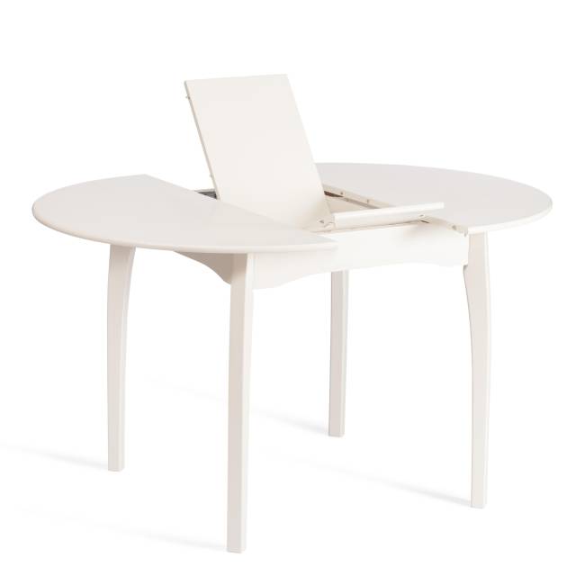 Стол обеденный раздвижной Диамант/Diamante бук, МДФ, шпон дуба, Д100х100-130х75см, айвори вайт Ivory white бук, мдф, шпон дуба Стол обеденный раздвижной Диамант/Diamante бук, МДФ, шпон дуба, Д100х100-130х75см, айвори вайт Ivory white бук, мдф, шпон дуба