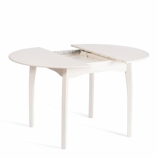 Стол обеденный раздвижной Диамант/Diamante бук, МДФ, шпон дуба, Д100х100-130х75см, айвори вайт Ivory white бук, мдф, шпон дуба Стол обеденный раздвижной Диамант/Diamante бук, МДФ, шпон дуба, Д100х100-130х75см, айвори вайт Ivory white бук, мдф, шпон дуба