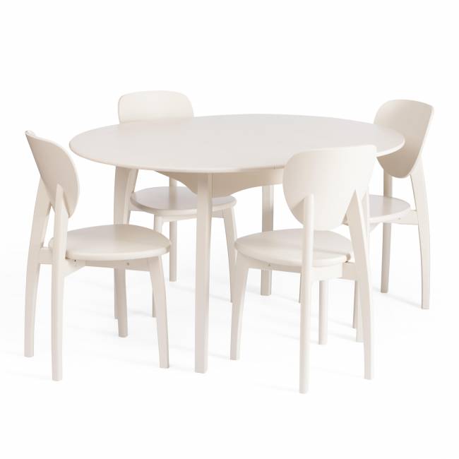 Стол обеденный раздвижной Диамант/Diamante бук, МДФ, шпон дуба, Д100х100-130х75см, айвори вайт Ivory white бук, мдф, шпон дуба Стол обеденный раздвижной Диамант/Diamante бук, МДФ, шпон дуба, Д100х100-130х75см, айвори вайт Ivory white бук, мдф, шпон дуба