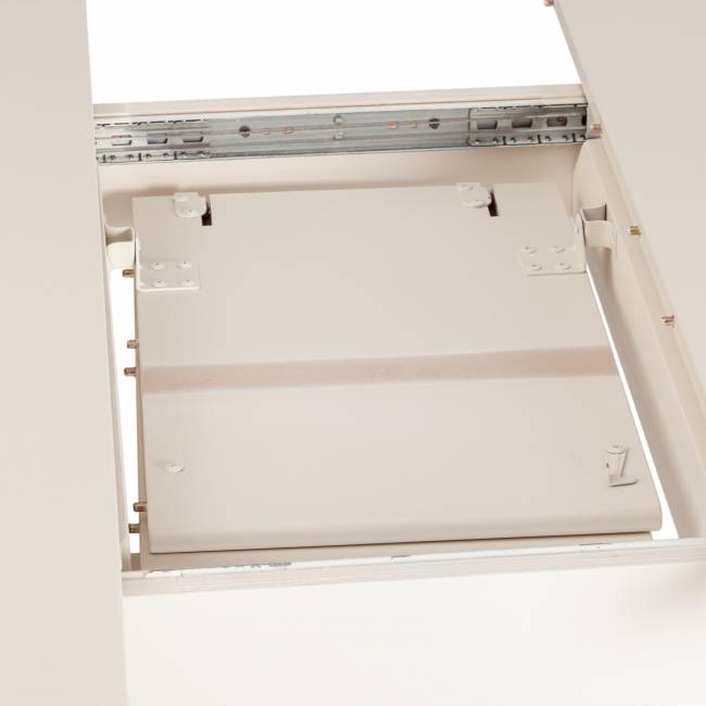 Стол обеденный раздвижной Диамант/Diamante бук, МДФ, шпон дуба, Д100х100-130х75см, айвори вайт Ivory white бук, мдф, шпон дуба Стол обеденный раздвижной Диамант/Diamante бук, МДФ, шпон дуба, Д100х100-130х75см, айвори вайт Ivory white бук, мдф, шпон дуба