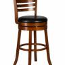 Вращающийся полубарный стул DOBRIN WILLIAM COUNTER, шоколад, черный