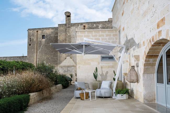 Зонт профессиональный 3х3 м Pompei Braccio белый, серо-коричневый 3000х3000 мм Зонт профессиональный 3х3 м Pompei Braccio белый, серо-коричневый 3000х3000 мм