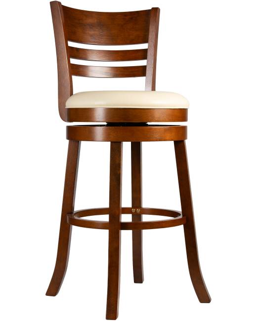 Вращающийся полубарный стул DOBRIN WILLIAM COUNTER, шоколад, кремовый